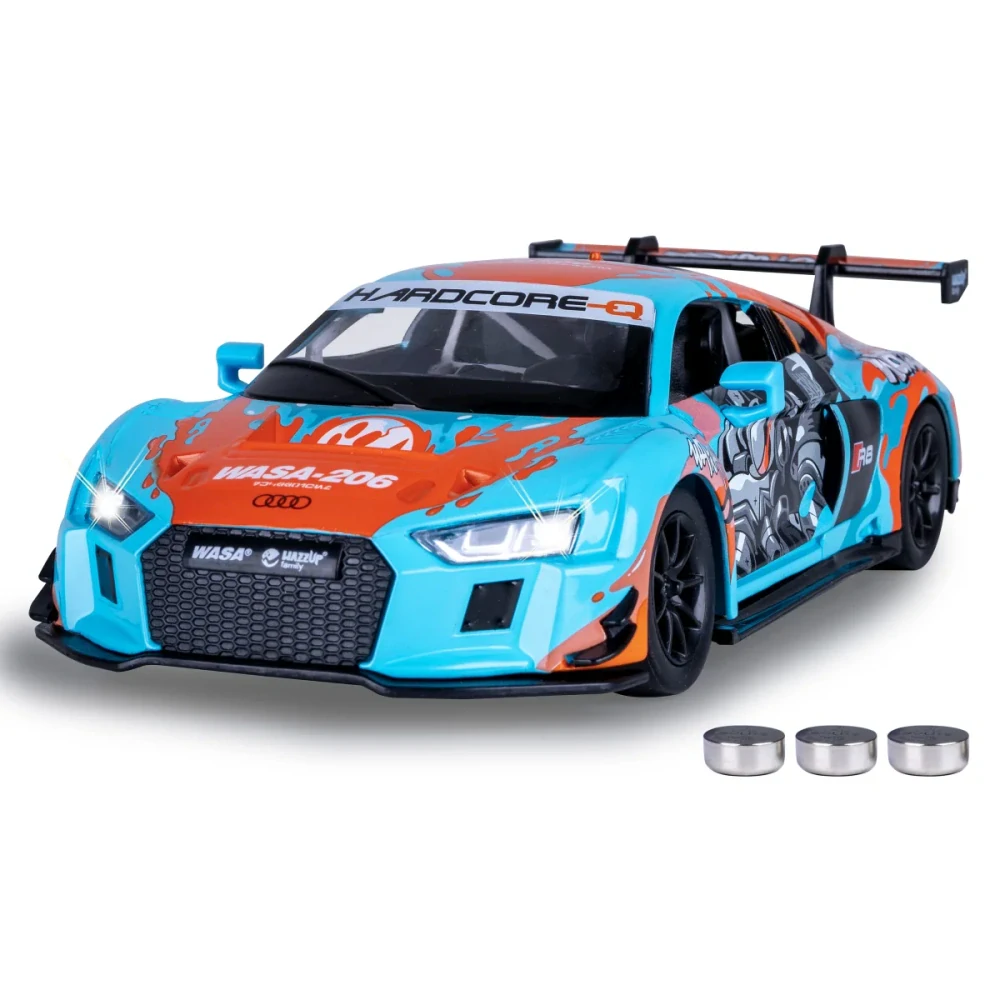 Audi R8 LMS Diecast 1:24 modré včetně baterií