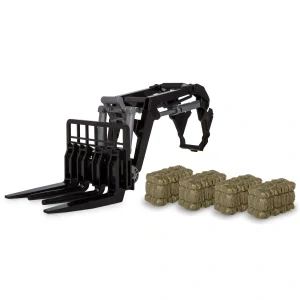 Čelní nakladač s vidlemi pro Traktor Fendt 1050 Vario 1:24S se 4 balíky sena