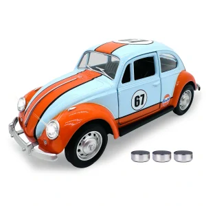 Volkswagen Classical Beetle 1967 Diecast 1:28 světle modré včetně baterií
