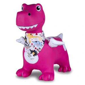 Hopsadlo dino růžový s pumpičkou