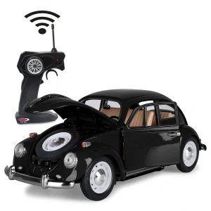 VW Beetle RC Diecast 1:18 černé 27MHz s manuálním otevíráním dveří