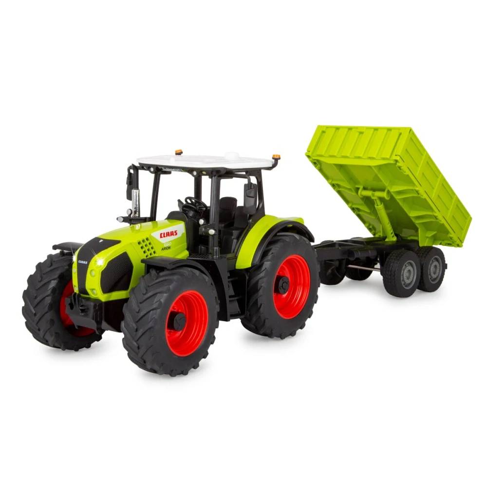 Traktor Claas Arion 660 se sklápěcím přívěsem 1:24 2,4GHz