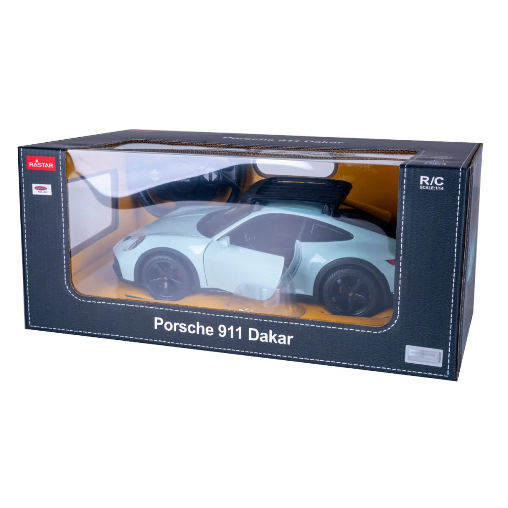 Jamara Porsche 911 Dakar 1:14 světle modré 2,4GHz s manuálním otevíráním dveří