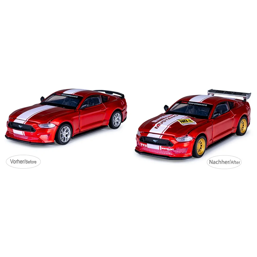 Ford Mustang GT Diecast 1:42 červené 2in1