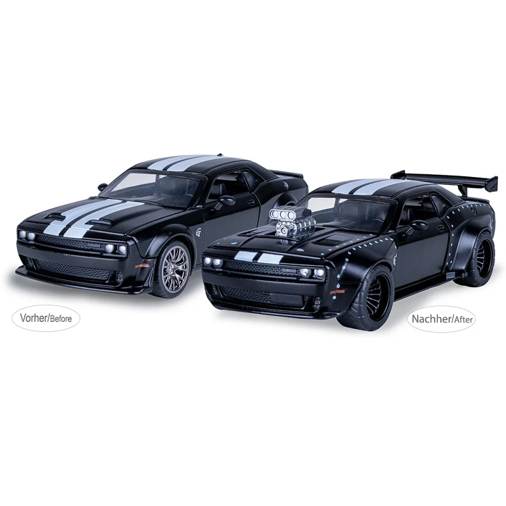 Dodge Challenger SRT Jailbreak Diecast 1:36 černé 2v1