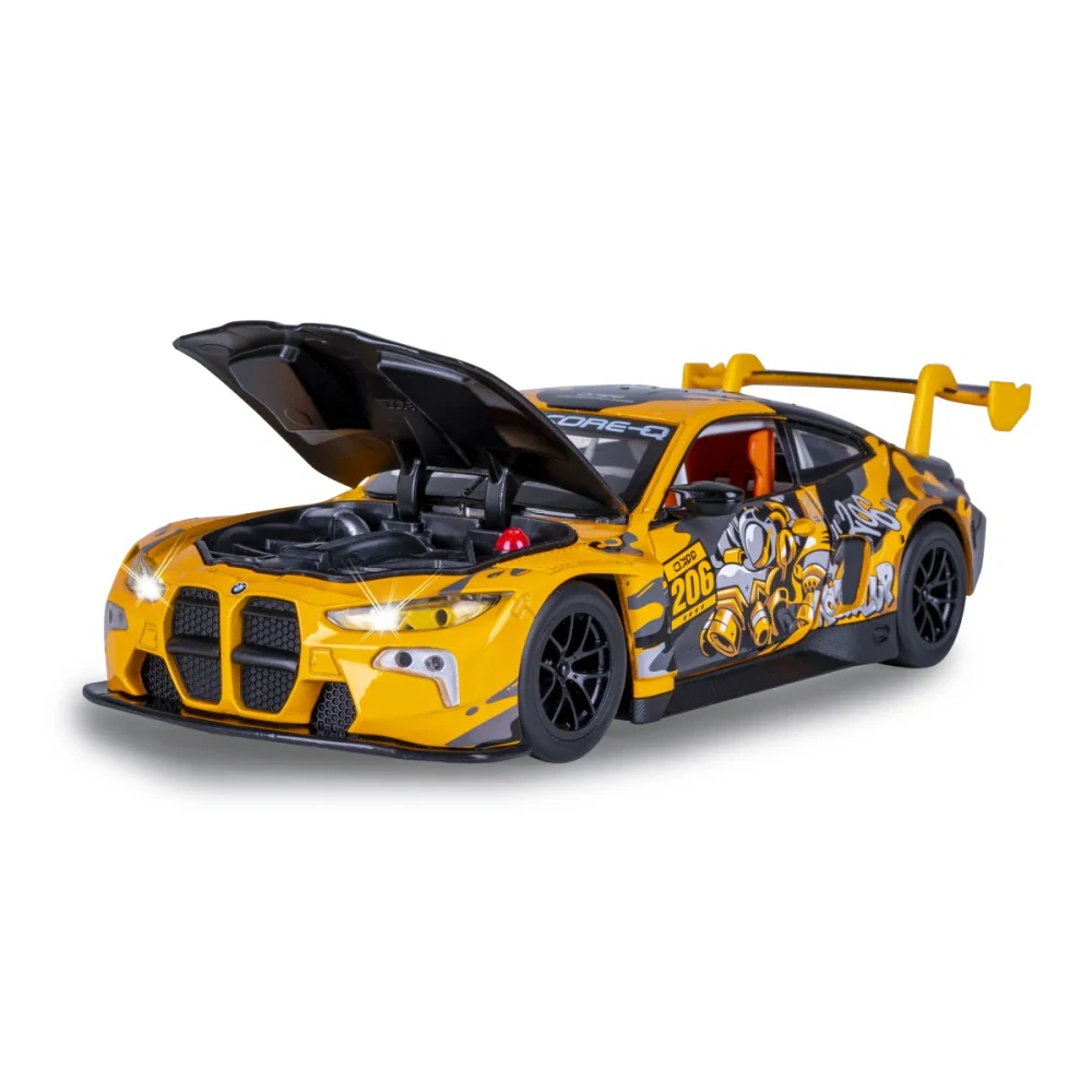 BMW M4 GT3 Diecast 1:24 žluté včetně baterií