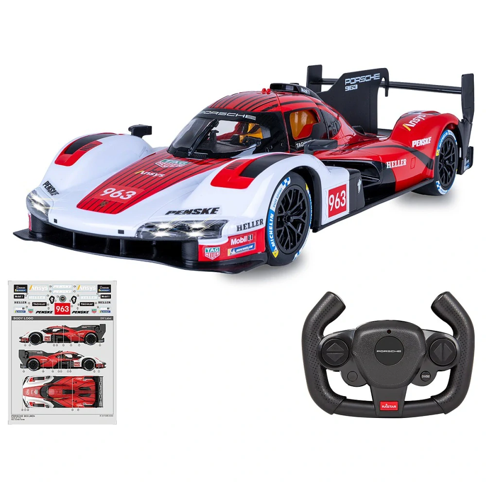 Porsche 963 LMDH 1:14 červené 2,4GHz s manuálním otevíráním dveří