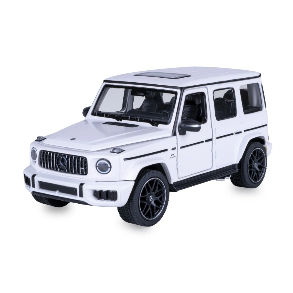 Mercedes-AMG G 63 Diecast 1:24 bílé s manuálním otevíráním dveří