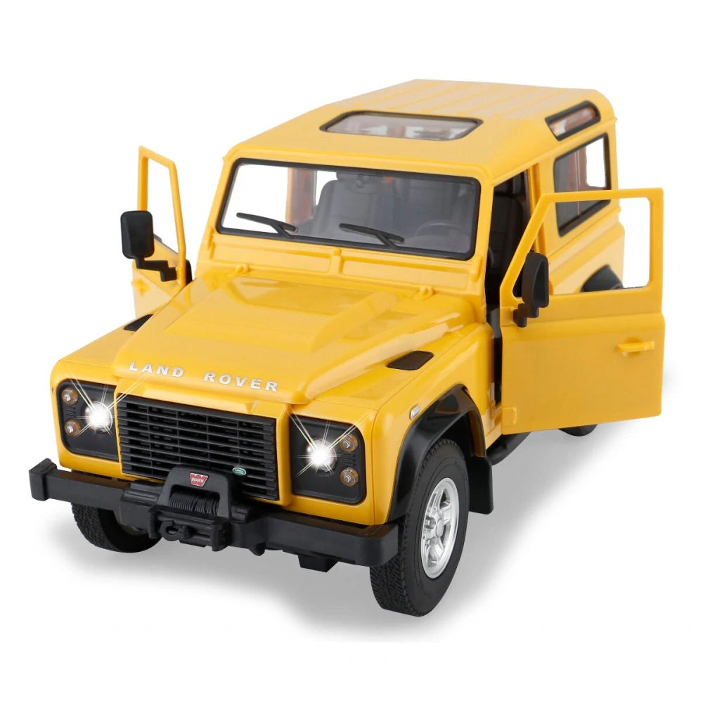 Land Rover Defender 1:14 žluté 2,4GHz s manuálním otevíráním dveří
