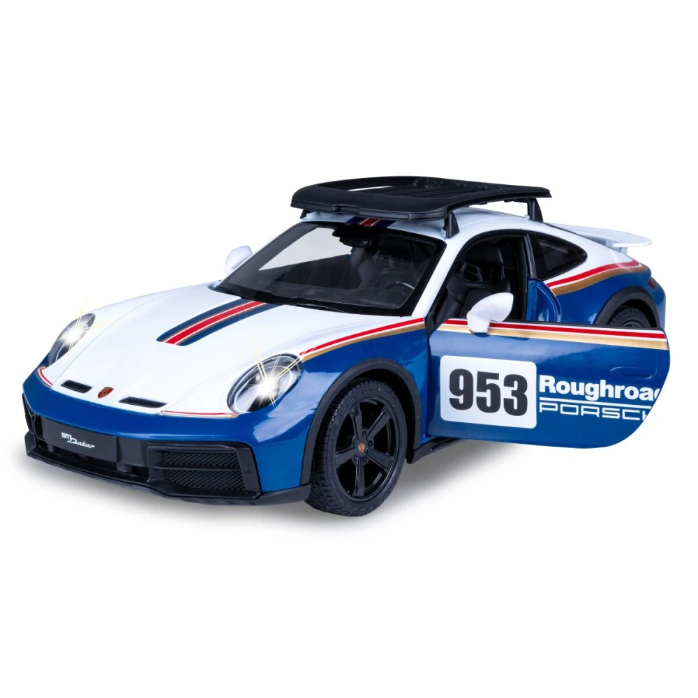 Jamara Porsche 911 Dakar Performance 1:14 modré 2,4GHz s manuálním otevíráním dveří