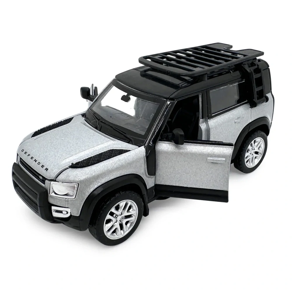Jamara Land Rover Defender 110 Diecast 1:43 stříbrné 2v1
