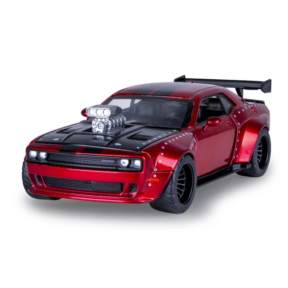 Dodge Challenger SRT Jailbreak Diecast 1:36 červené 2v1