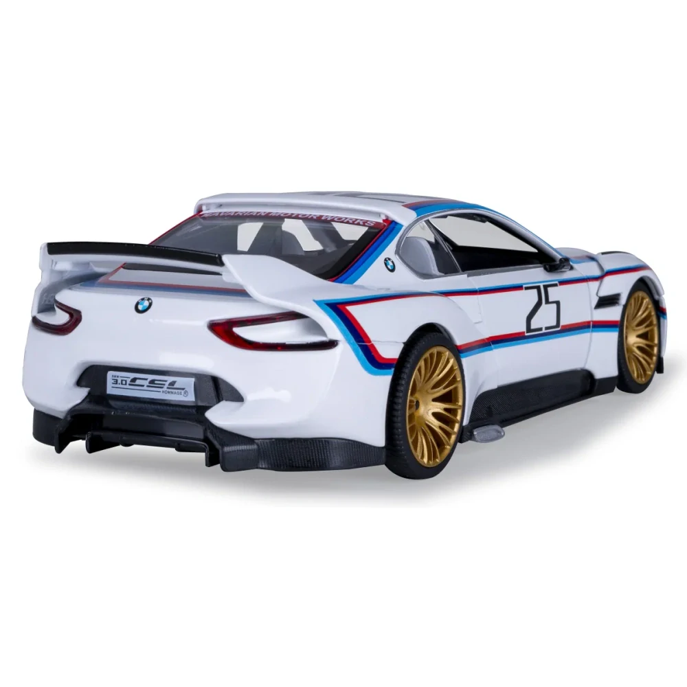 BMW 3.0 CSL Hommage R Diecast 1:24 bílé včetně baterií