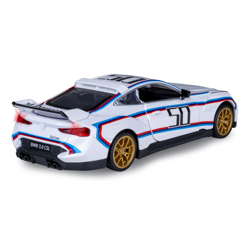 BMW 3.0 CSL Diecast 1:34 bílé včetně baterií
