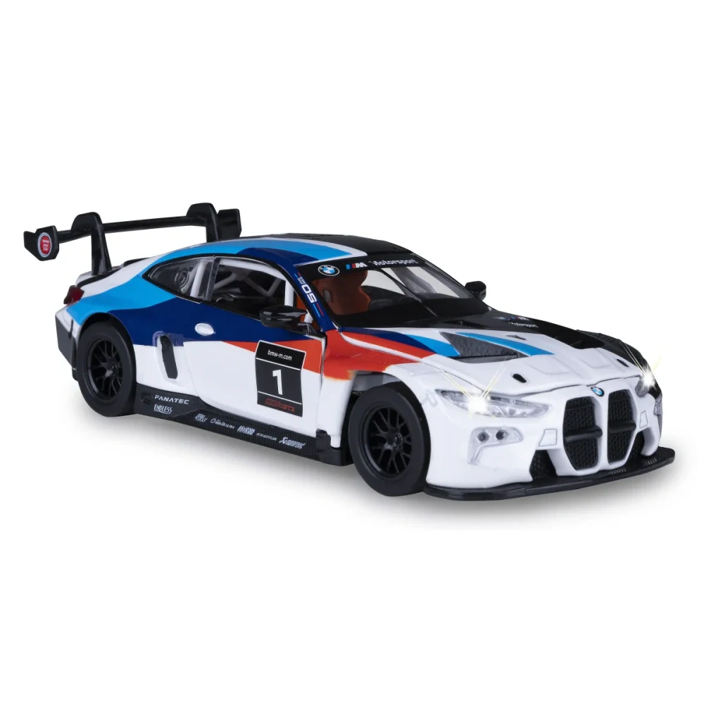 BMW M4 GT3 Diecast 1:32 bílé včetně baterií