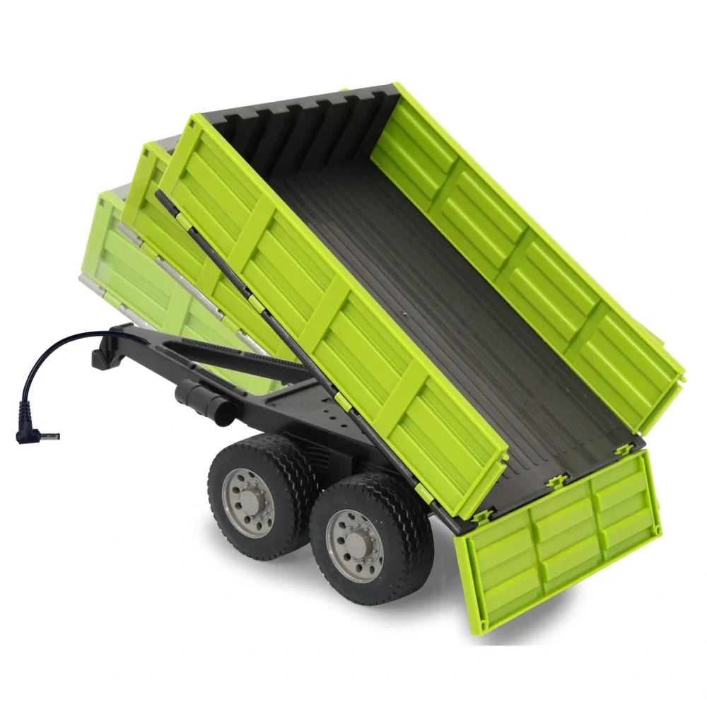 Přívěs sklápěcí světle zelený pro RC Traktory 1:16