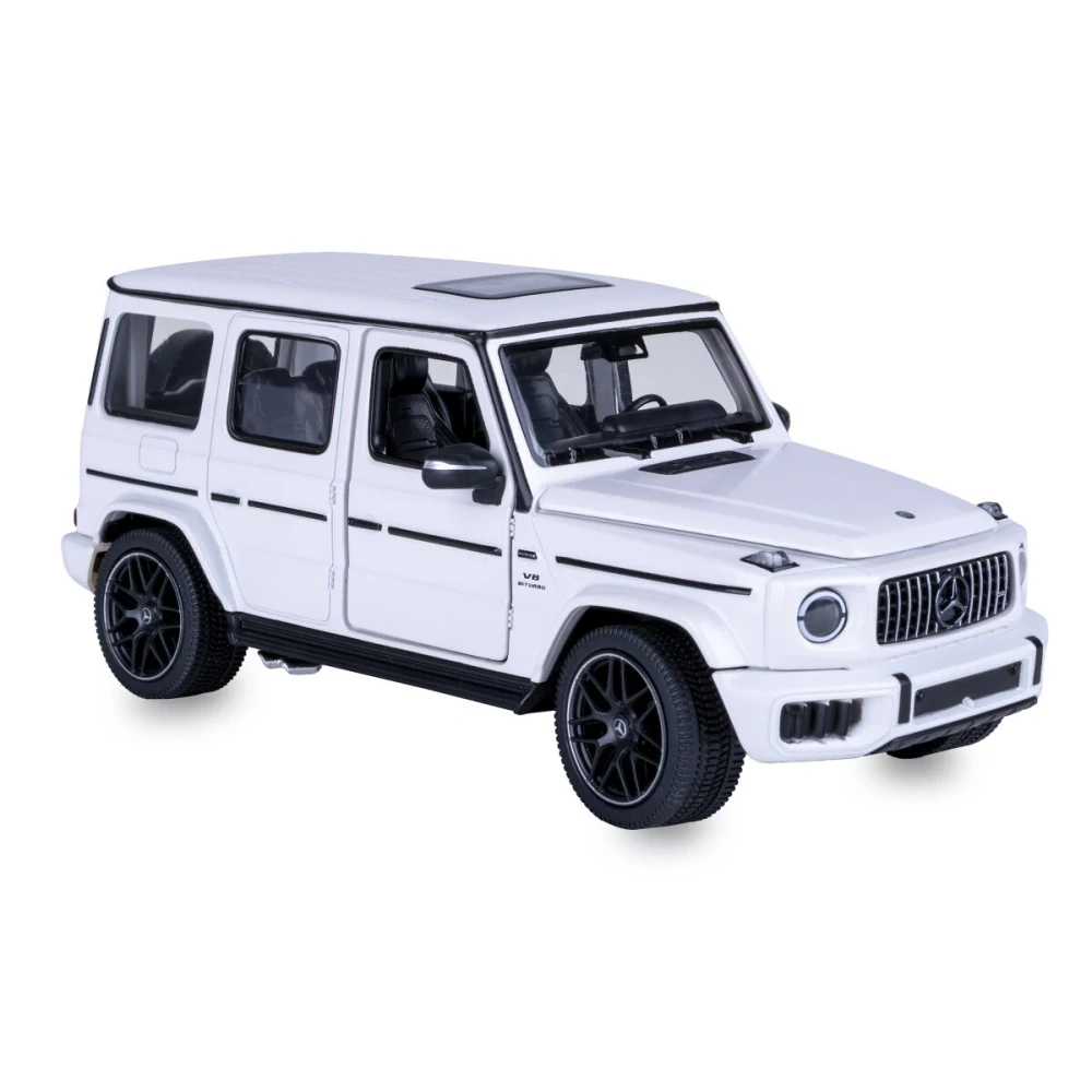 Mercedes-AMG G 63 Diecast 1:24 bílé s manuálním otevíráním dveří