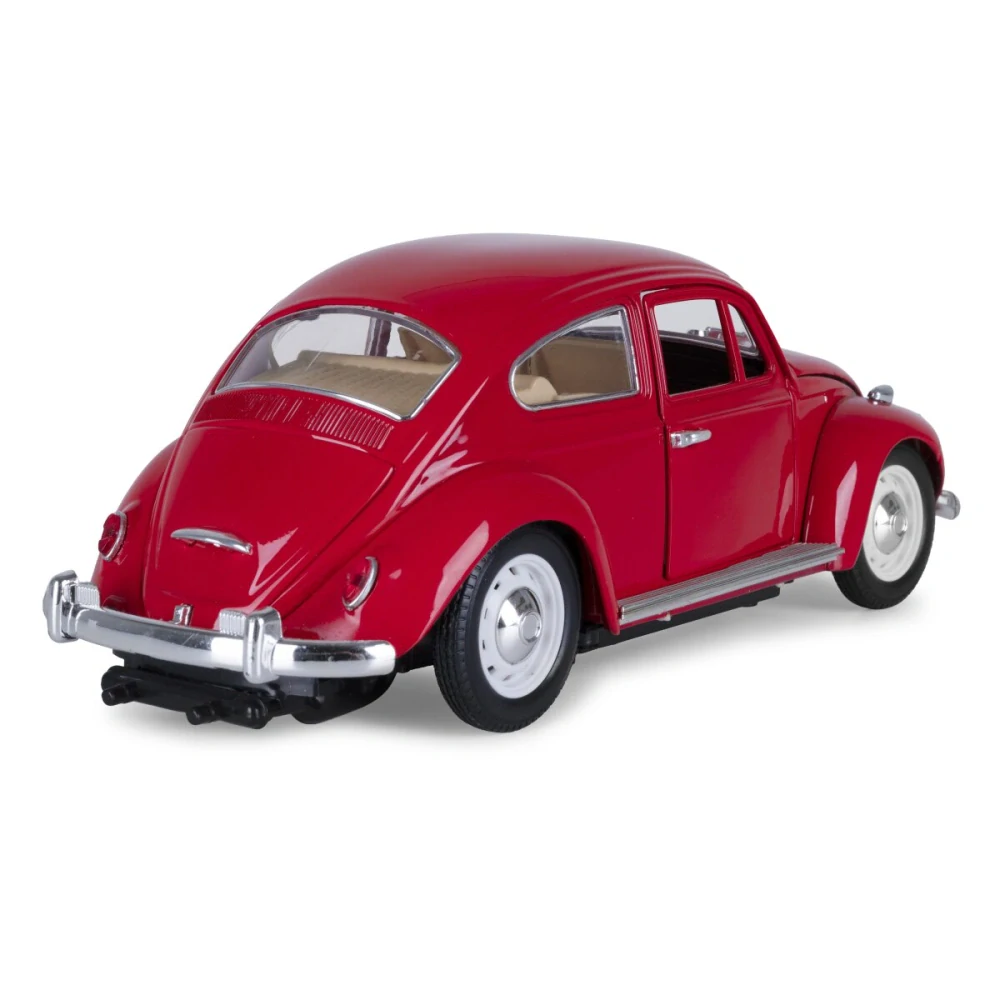 VW Beetle RC Diecast 1:18 červené 27MHz s manuálním otevíráním dveří