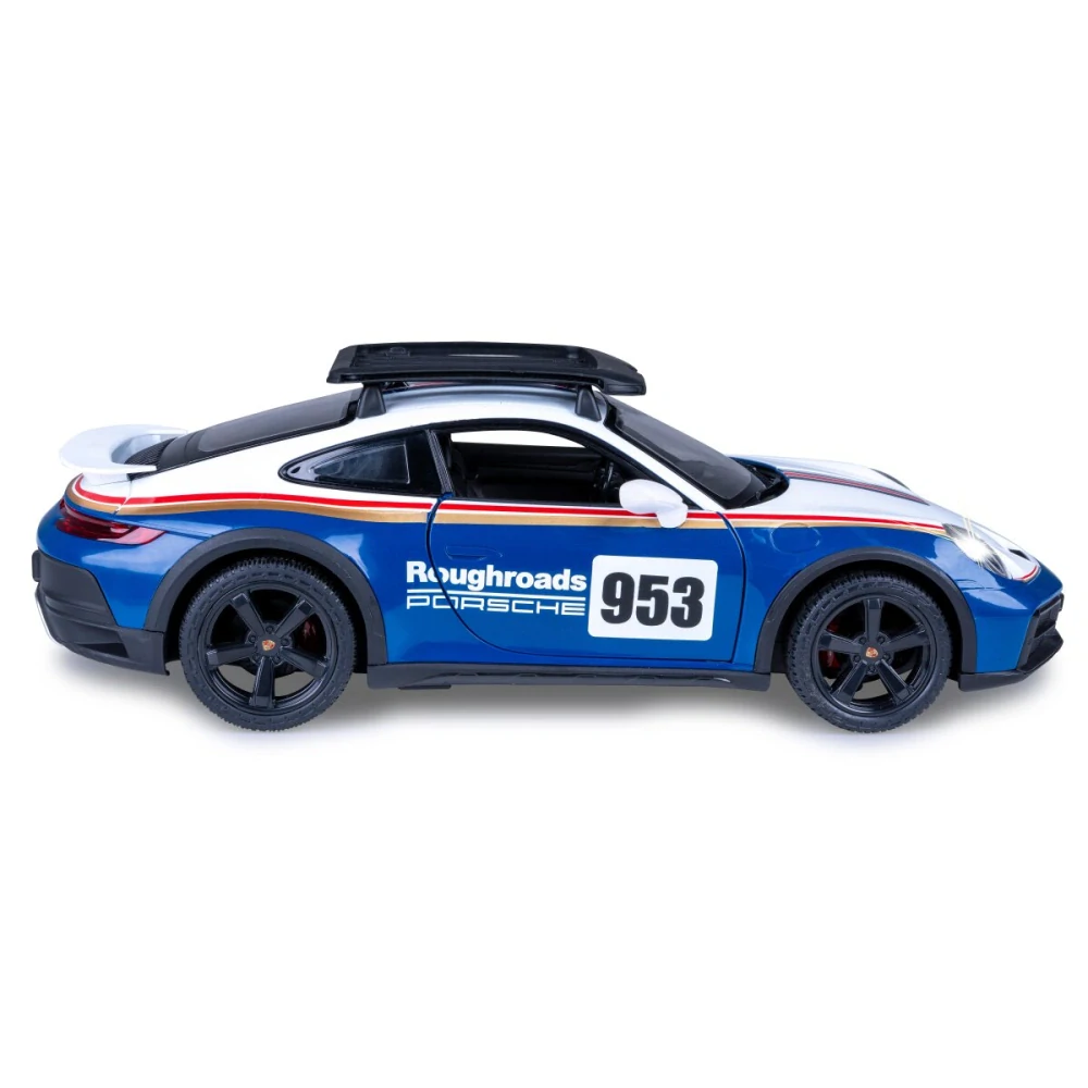 Jamara Porsche 911 Dakar Performance 1:14 modré 2,4GHz s manuálním otevíráním dveří