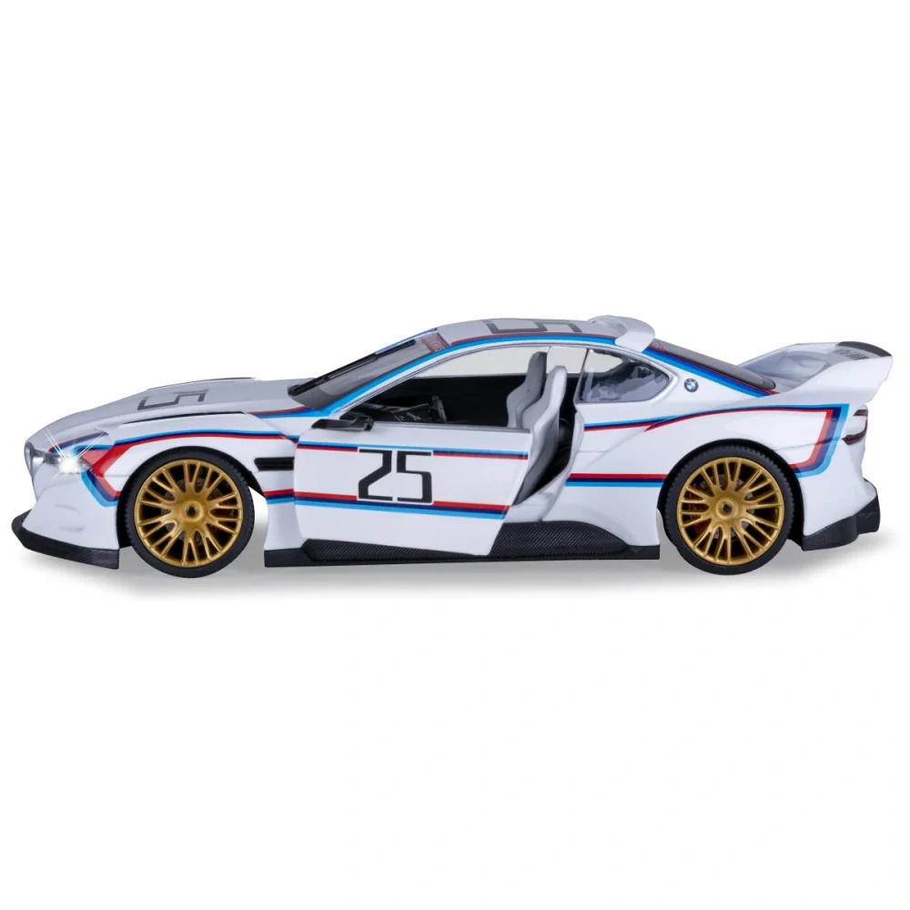 BMW 3.0 CSL Hommage R Diecast 1:24 bílé včetně baterií