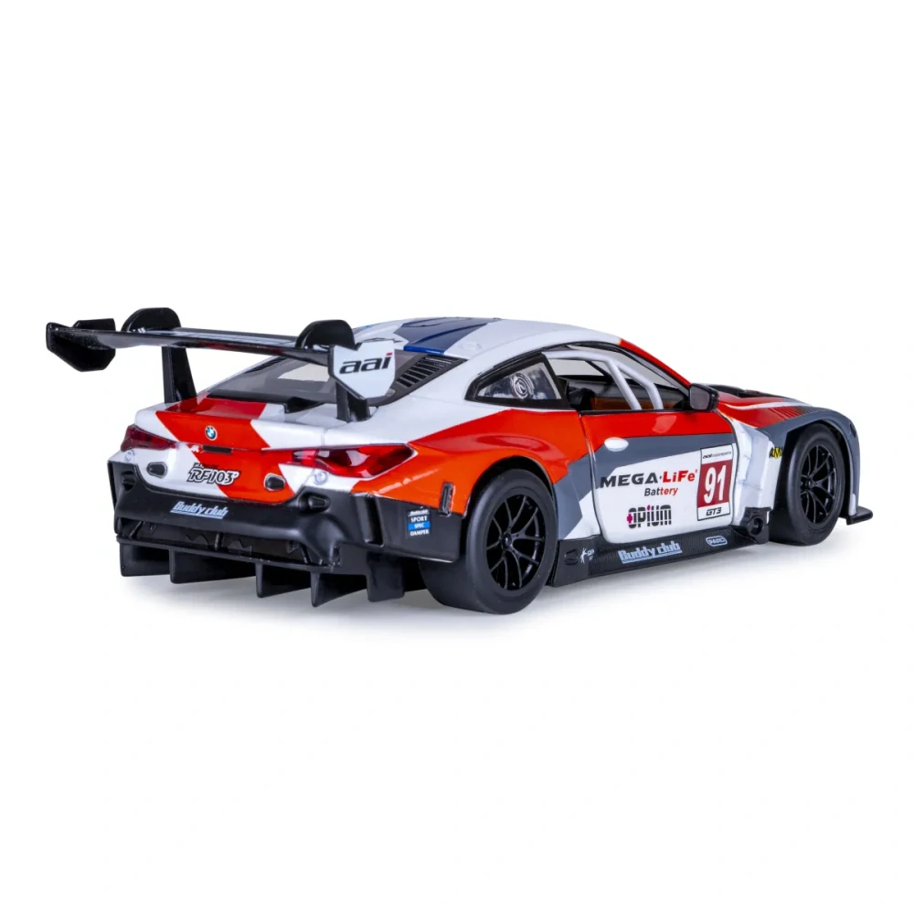 BMW M4 GT3 Diecast 1:24 bílé včetně baterií