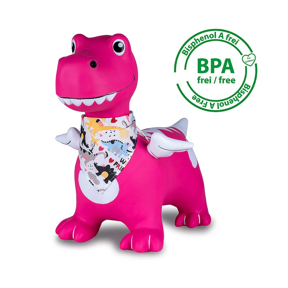Hopsadlo dino růžový s pumpičkou