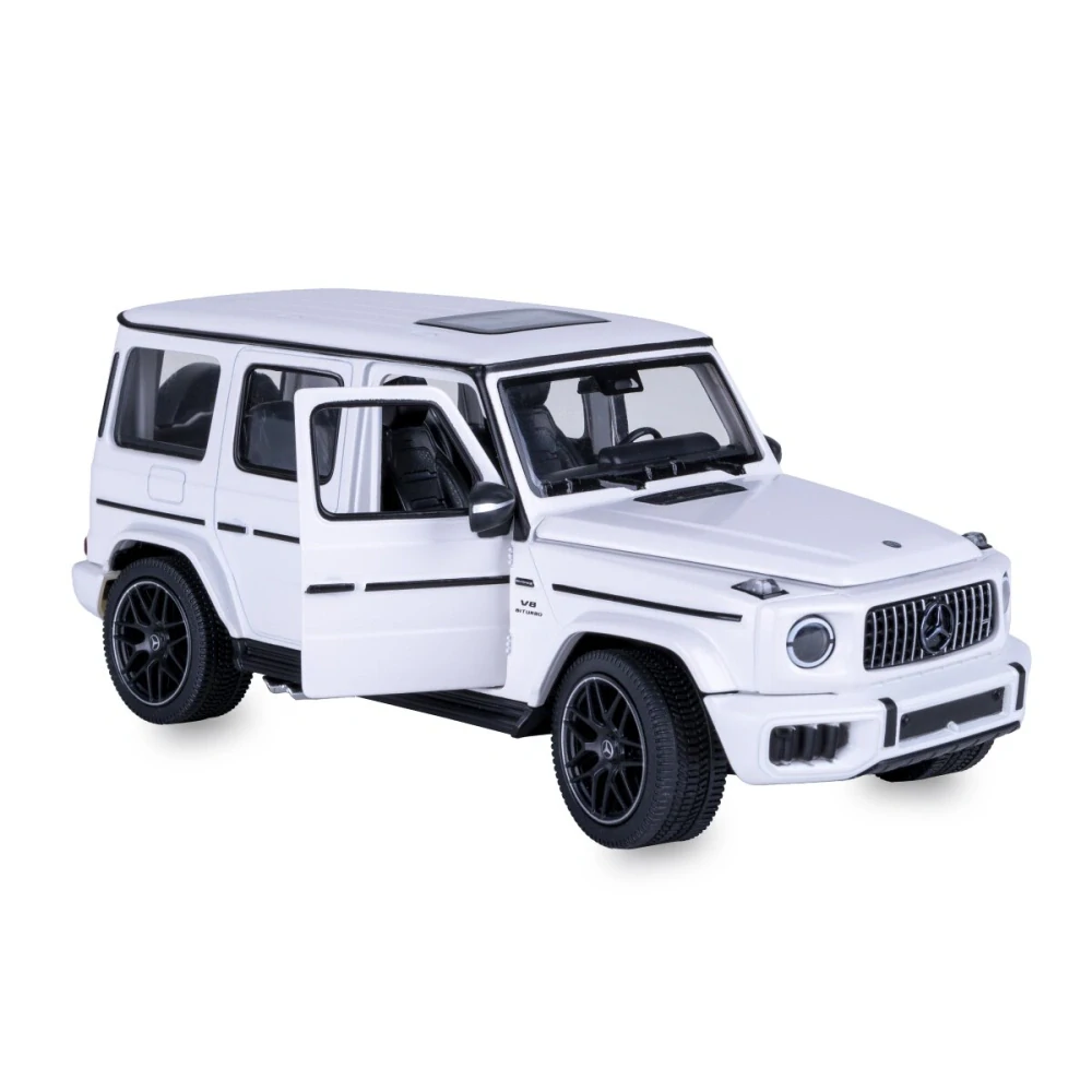 Mercedes-AMG G 63 Diecast 1:24 bílé s manuálním otevíráním dveří