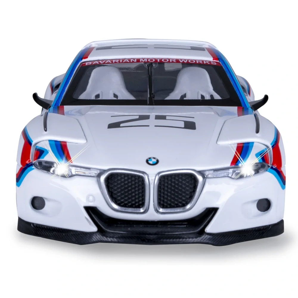 BMW 3.0 CSL Hommage R Diecast 1:24 bílé včetně baterií