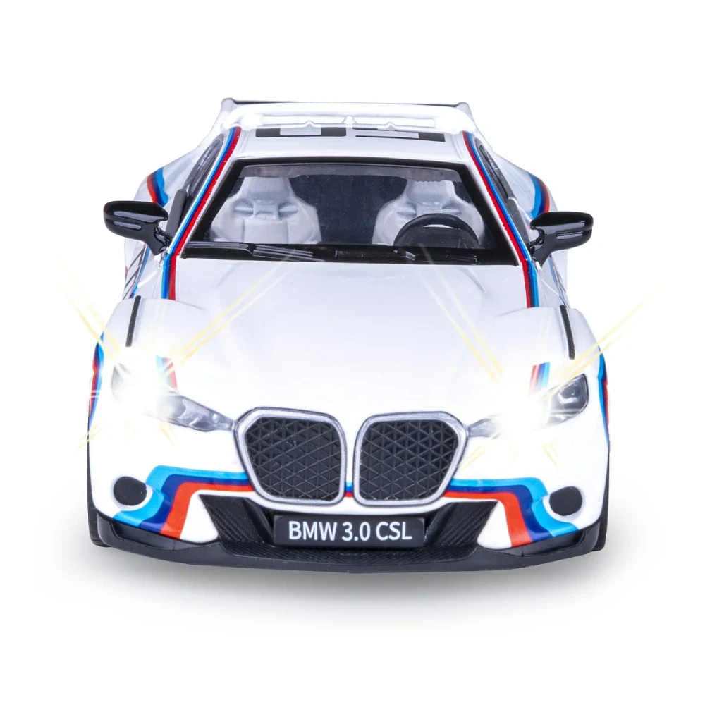 BMW 3.0 CSL Diecast 1:34 bílé včetně baterií