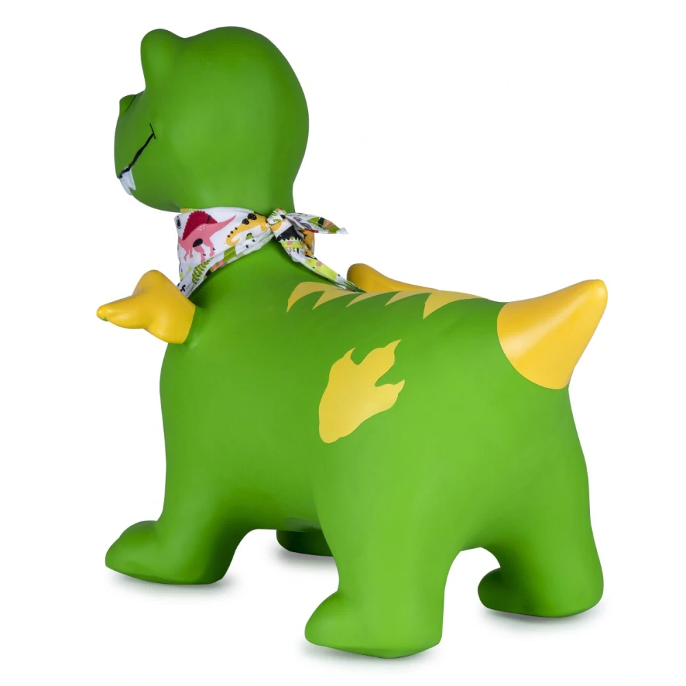 Hopsadlo dino zelený s pumpičkou