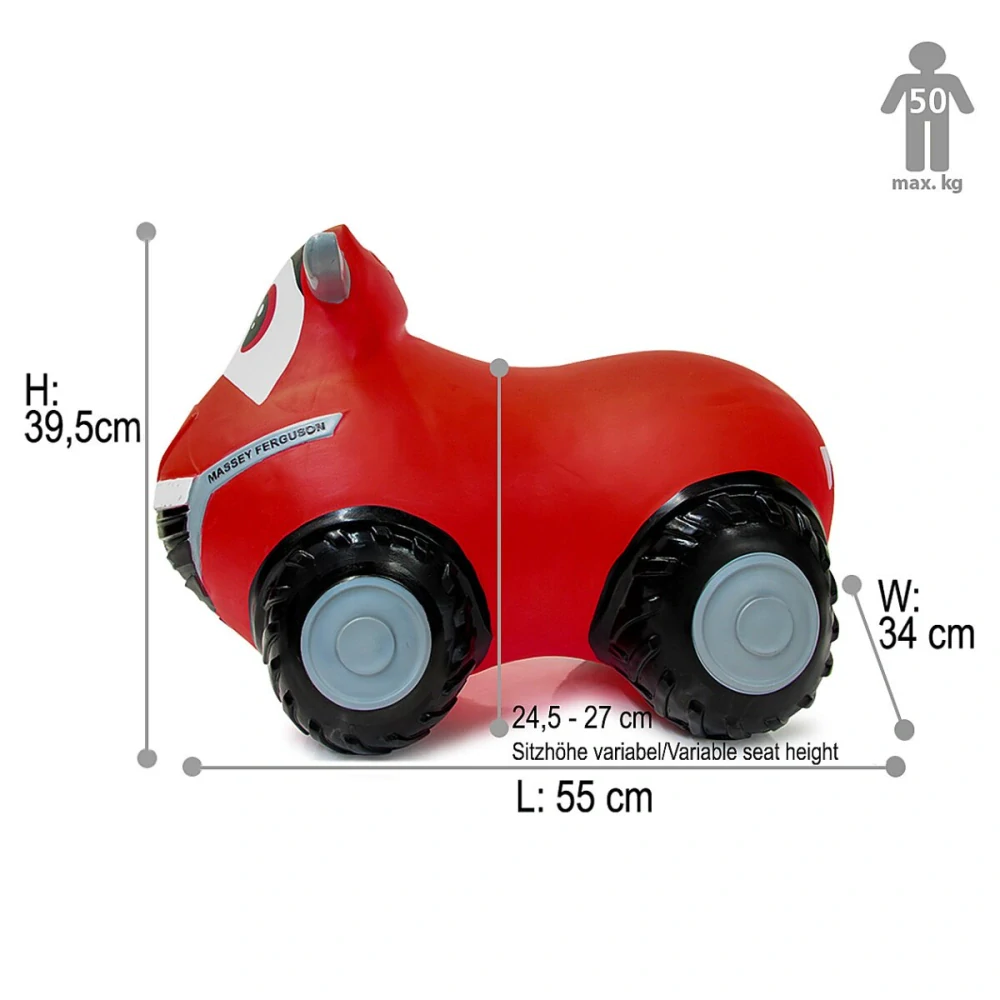 Hopsadlo traktor Massey Ferguson s pumpičkou