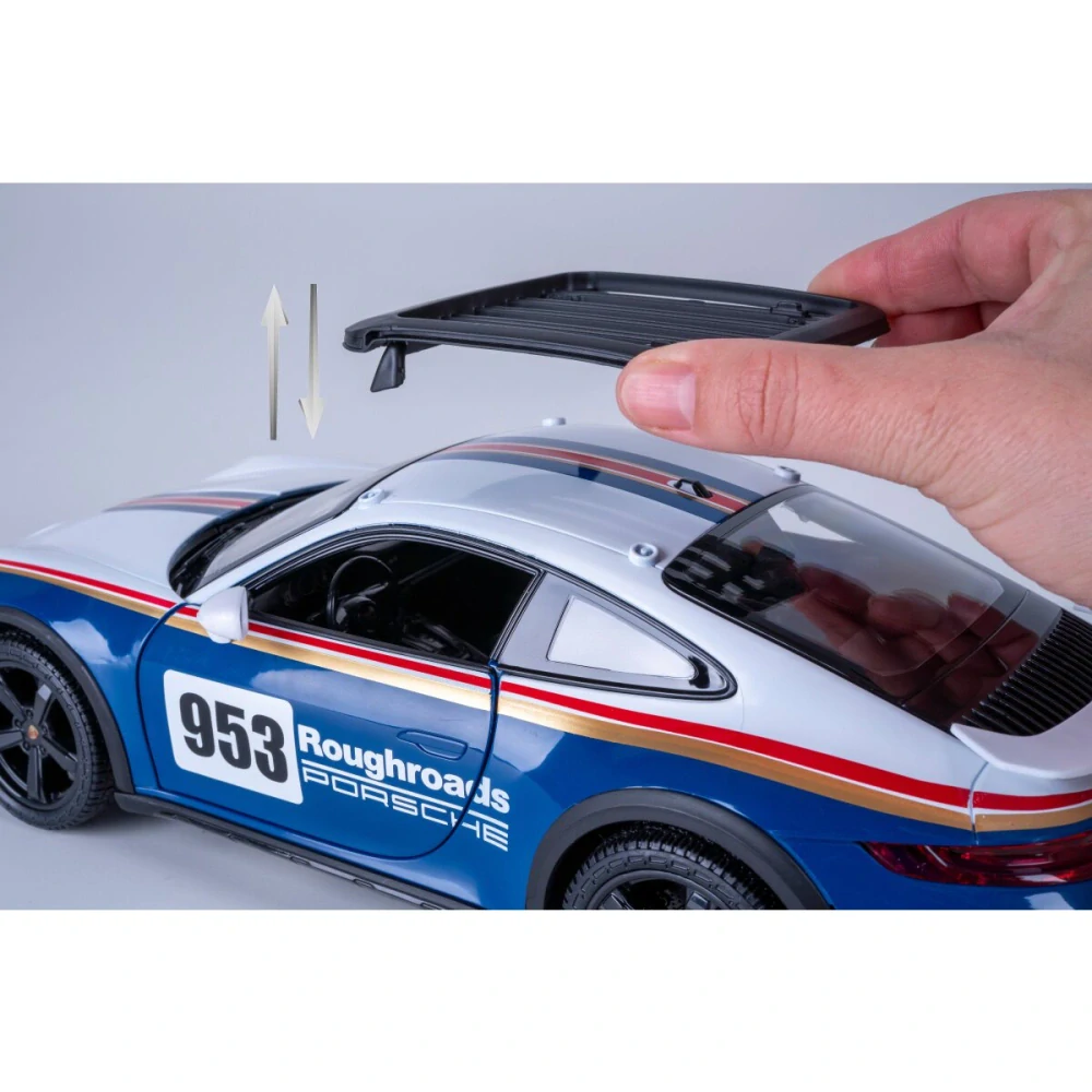 Jamara Porsche 911 Dakar Performance 1:14 modré 2,4GHz s manuálním otevíráním dveří