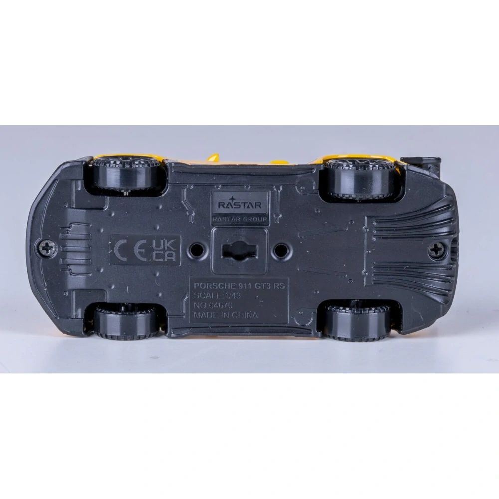 Porsche 911 GT3 RS Diecast 1:43 žluté