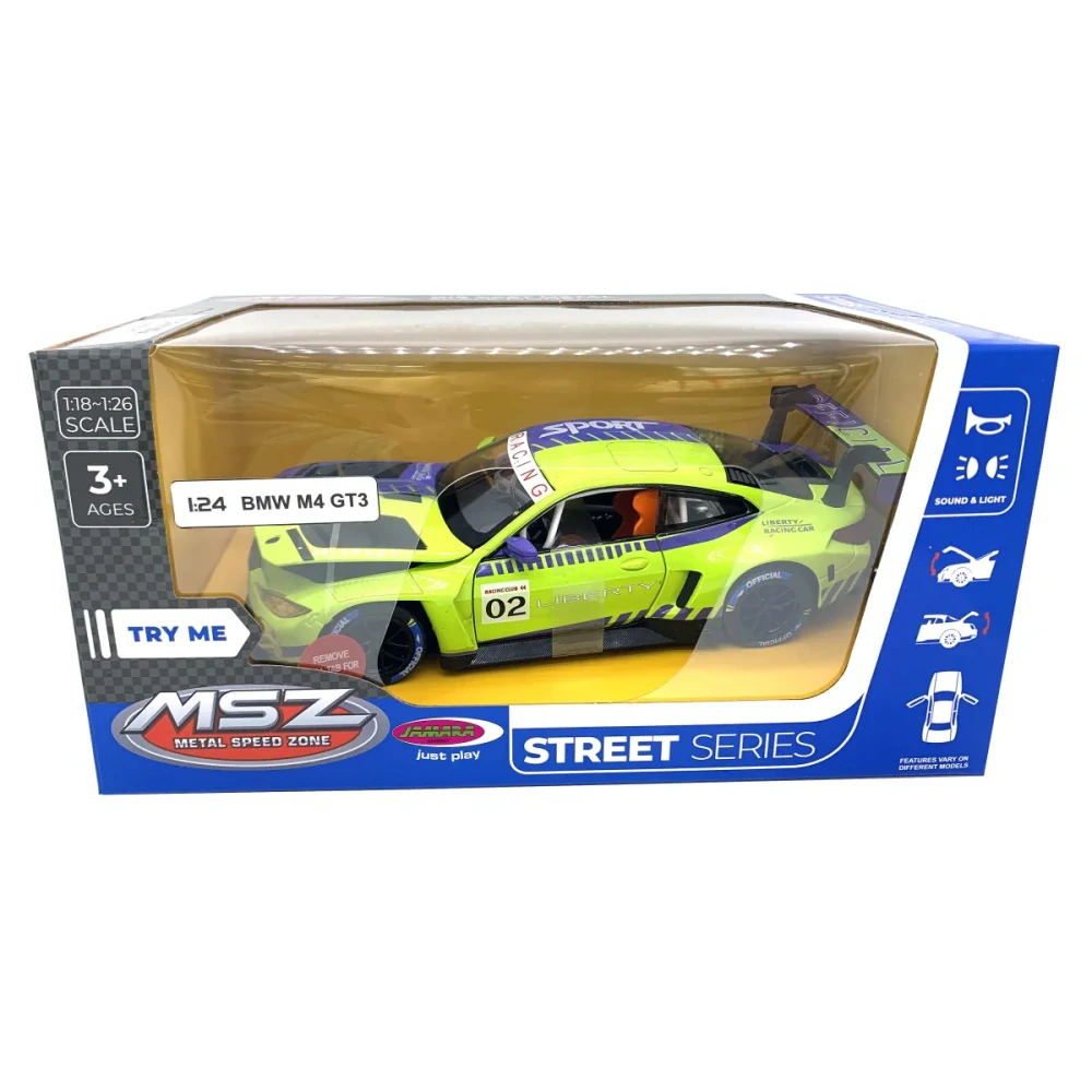 BMW M4 GT3 Diecast 1:24 zelené včetně baterií