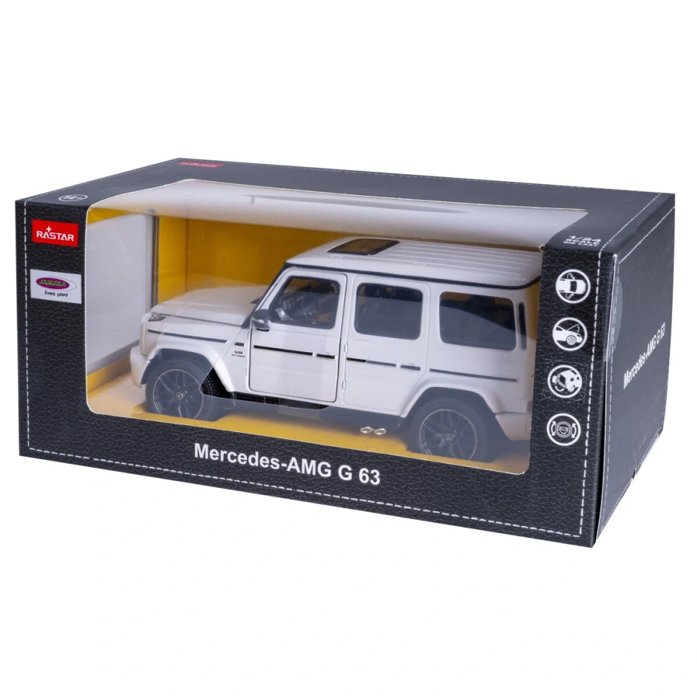 Mercedes-AMG G 63 Diecast 1:24 bílé s manuálním otevíráním dveří
