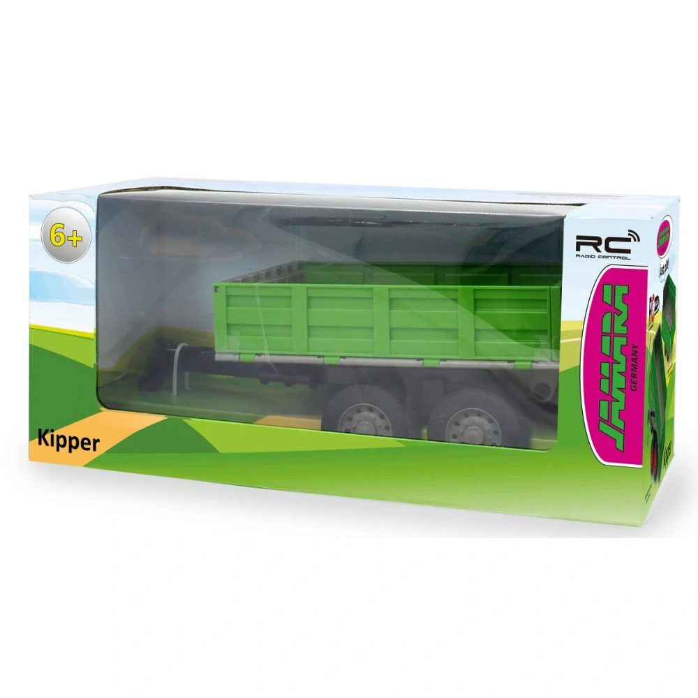 Přívěs sklápěcí zelený pro RC traktory 1:16