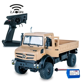 Jamara Mercedes - Benz Unimog U5023 1:14 béžové 2,4GHz